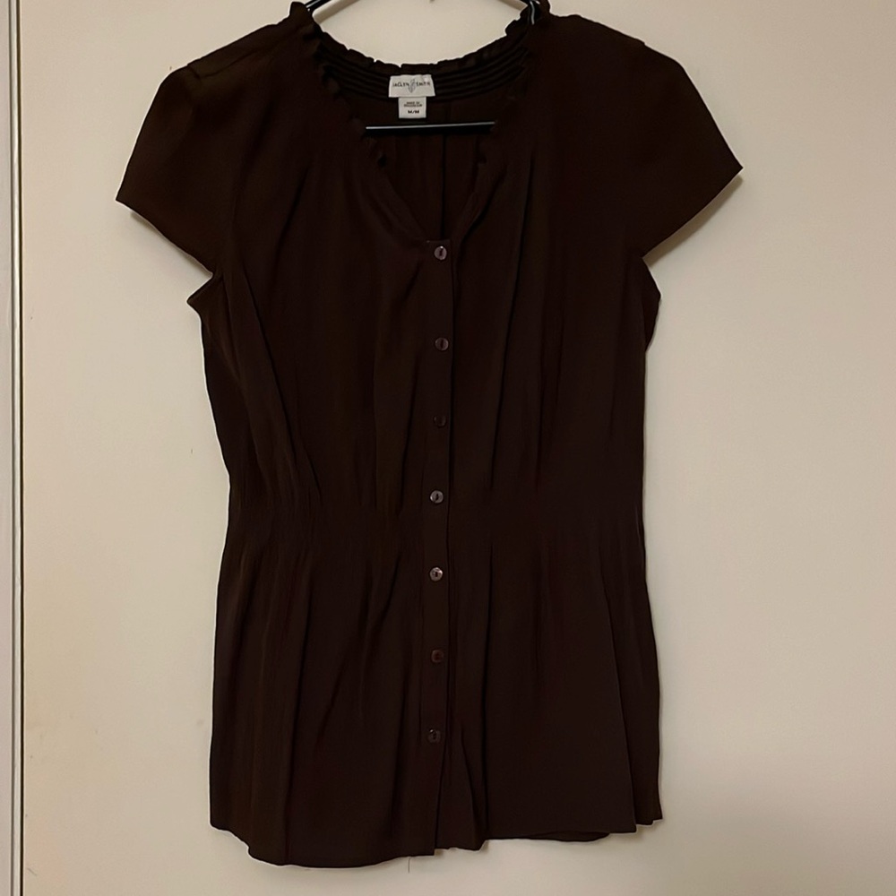 Jaclyn Smith brown blouse!